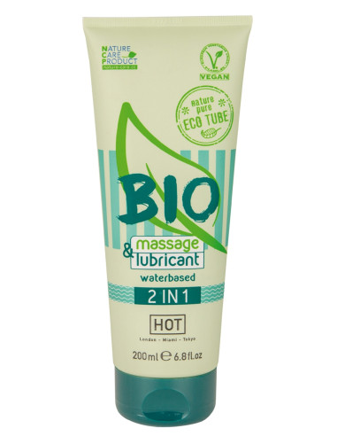 Massage & lubrifiant bio 200ml - HOT