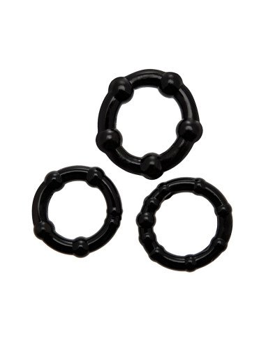 Set 3 Cockrings noir Babooom - Wooomy